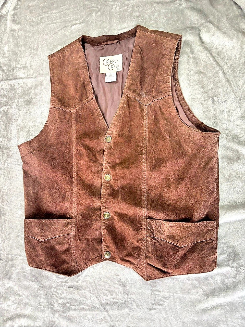 Ripple Creek Brown Leather Vest